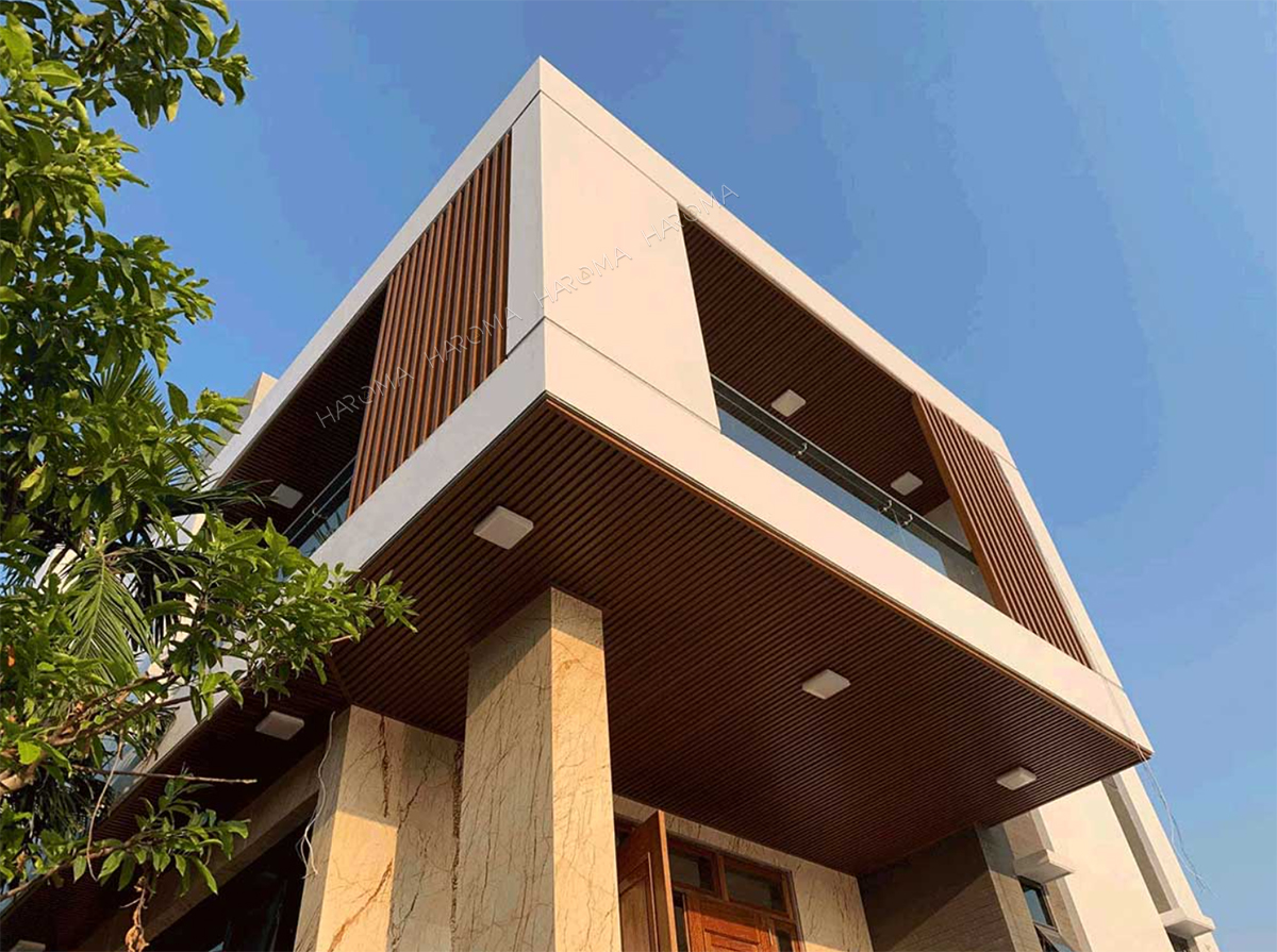Gỗ nhựa ốp mặt tiền đẹp giá rẻ - xu hương trang trí nội thất mới nhất 2025