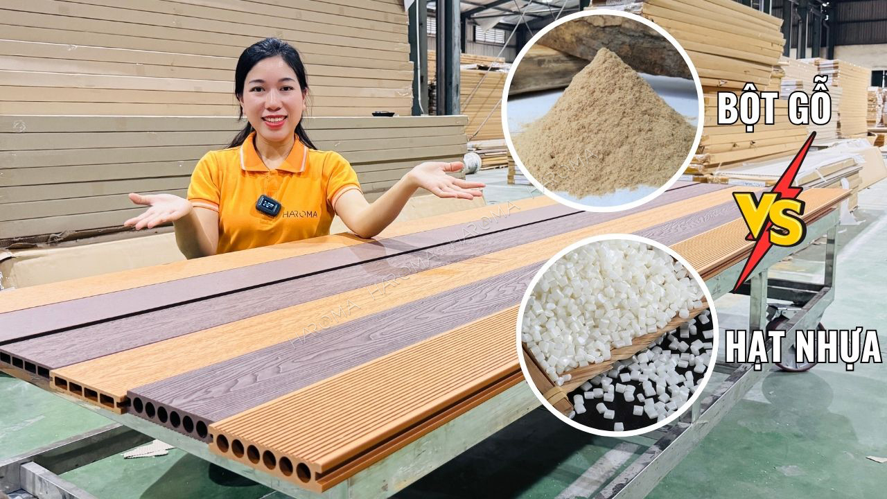 Tấm ốp bậc cầu thang ngoài trời bằng gỗ nhựa