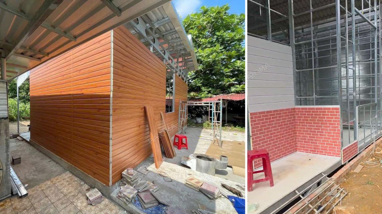 Review tấm panel tôn xốp cách nhiệt Haroma mẫu mới dài 3m8