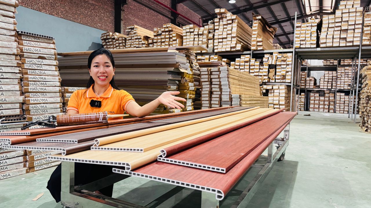 Cách thi công chiếu nghỉ mặt bậc cầu thang nhựa giả gỗ - Haroma