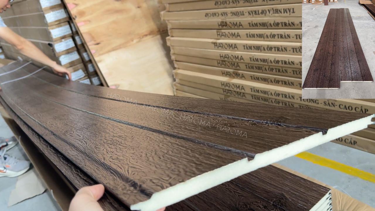 Review tấm panel tôn xốp cách nhiệt Haroma mẫu mới dài 3m8