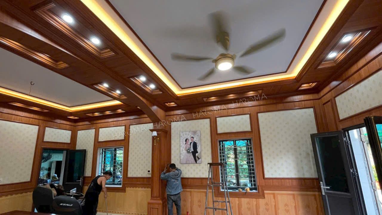 Cách thi công trần nhựa giật cấp chuẩn từ thợ chuyên nghiệp