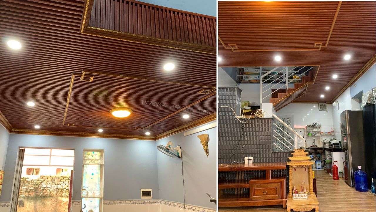 Nên dùng gỗ công nghiệp hay nhựa giả gỗ ốp tường phòng khách phù hợp hơn?