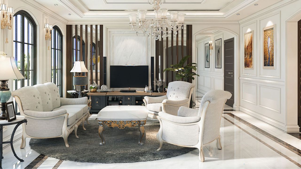 Top vật liệu thế hệ mới trang trí trường trần cho không gian phong cách tân cổ điển