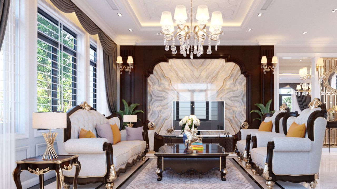 Top vật liệu thế hệ mới trang trí trường trần cho không gian phong cách tân cổ điển