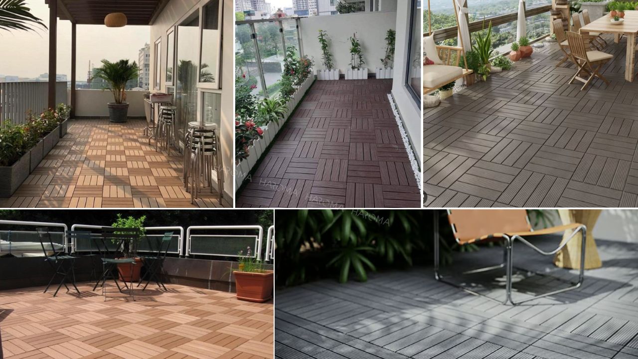 Lót sàn ban công nên chọn vật liệu gì? Phân tích chi tiết các loại sàn gỗ nhựa ngoài trời
