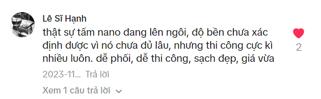 Đánh giá của khách hàng sau khi đã thi công và sử dụng tấm ốp nhựa nano