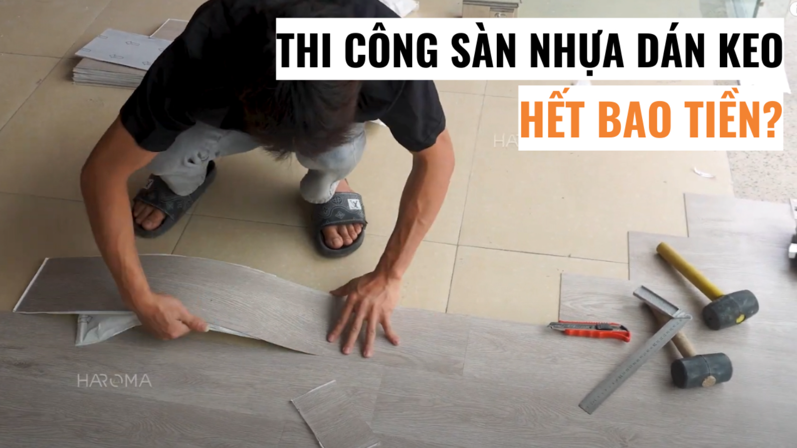 Cách tính chi phí thi công hoàn thiện sàn nhựa dán keo mới nhất 2025